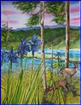 Blue Iris
Watercolor 22 1/2” x 30”

