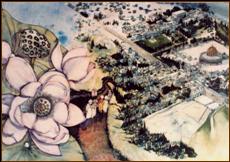 Jerusalem Blooming
Watercolor  22 1/2” x 30”
